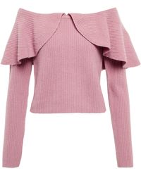 Womens Clothing Jumpers and knitwear Jumpers Altuzarra Sweetwater Off-shoulder Sweater in Pink 