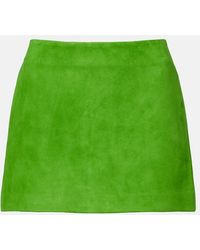 STAUD - Crest Suede Miniskirt - Lyst