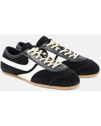 Dries Van Noten - Leather And Suede Sneakers - Lyst