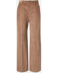 Brunello Cucinelli - Monili Cotton Corduroy Wide-Leg Pants - Lyst