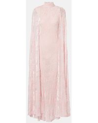 Rodarte - Caped Velvet Devore Gown - Lyst