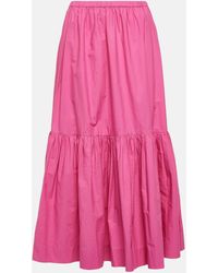 Ganni - Long Flounced Skirt Skirts - Lyst