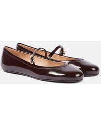 Gianvito Rossi - Carla Patent Leather Ballet Flats - Lyst
