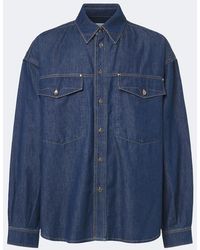 Versace - Medusa Denim Overshirt - Lyst