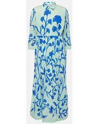 Juliet Dunn - Printed Cotton Maxi Dress - Lyst