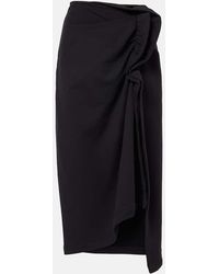 Dries Van Noten - Falda Midi De Algodon Asimetrica - Lyst
