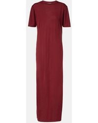 Saint Laurent - Vestido Largo De Lana - Lyst