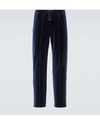 Tom Ford - Cotton-Blend Velour Track Pants - Lyst