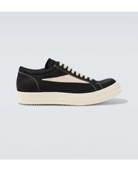 Rick Owens - Vintage Leather-Trimmed Suede Sneakers - Lyst