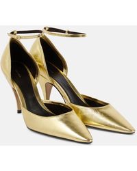 The Row - Liisa Metallic Leather Pumps - Lyst