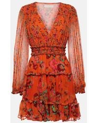 Ulla Johnson - Lya Floral Silk Minidress - Lyst