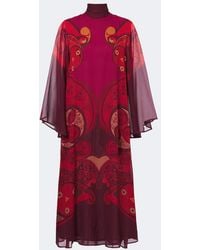 La DoubleJ - Alchemy Printed Silk Georgette Midi Dress - Lyst
