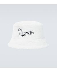 Marni - Embroidered Faux Fur Bucket Hat - Lyst