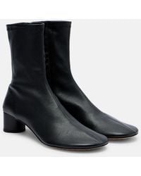 Bottega Veneta - Cherry Leather Ankle Boots - Lyst