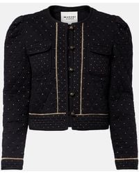 Isabel Marant - Vania Embellished Cropped Cotton Jacket - Lyst