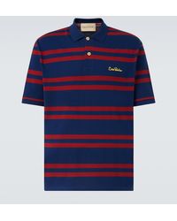 Valentino - Chez Striped Cotton Polo Shirt - Lyst