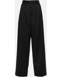 The Row - Rufos Pinstripe Cashmere Wide-leg Pants - Lyst