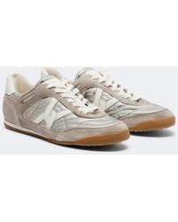 Veronica Beard - Quilted Suede-Trimmed Leather Sneakers - Lyst