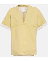 Jil Sander - Denim Blouse - Lyst