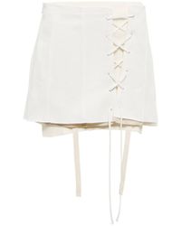 Acne Studios Layered Miniskirt - White
