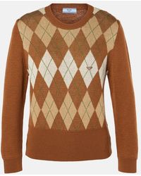 Prada - Argyle-Pattern Sweater - Lyst