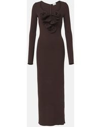 Magda Butrym - Floral-Applique Jersey Maxi Dress - Lyst