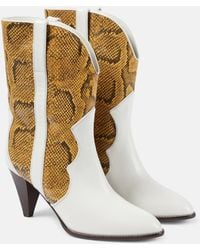 Isabel Marant - Witney Snake-Effect Leather Ankle Boots - Lyst