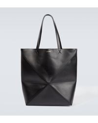 Loewe - Puzzle Fold Large Leather Tote Bag - Lyst