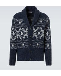 Brunello Cucinelli - Cardigan A Motif Fair Isle En Laine Et Cachemire Melange - Lyst