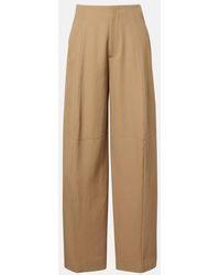 Victoria Beckham - High-Rise Virgin Wool Wide-Leg Pants - Lyst