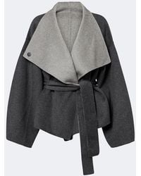 Frankie Shop - Onelle Reversible Wool-Blend Wrap Coat - Lyst