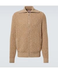 Brunello Cucinelli - Zip-Up Wool And Cashmere Cardigan - Lyst