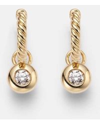 David Yurman - Ohrringe Cable Collectibles Collection Petite Cable Aus 18Kt Gelbgold Mit Diamanten - Lyst