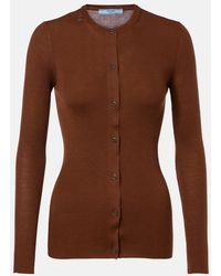 Prada - Virgin Wool Cardigan - Lyst