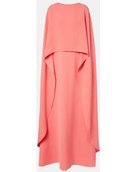 Carolina Herrera - Caped Crepe Gown - Lyst