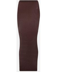 Alaïa - Striped Maxi Skirt - Lyst