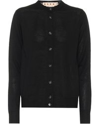 Marni Cardigan in lana, seta e cashmere - Nero