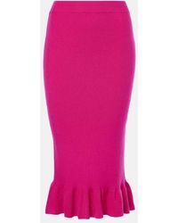 Nina Ricci - Ruffled Wool-Blend Miniksirt - Lyst