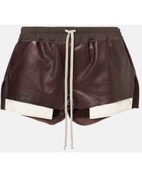 Rick Owens - High-Rise Shorts Aus Leder - Lyst