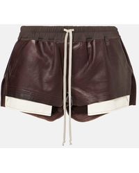Rick Owens - High-Rise Shorts Aus Leder - Lyst