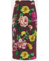 Dolce & Gabbana - Midirock aus einem Seidengemisch - Lyst