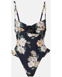 Montce - Liz Floral Ruffled Swimsuit - Lyst