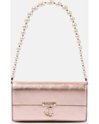 Jimmy Choo - Avenue Leather Wallet On Chain - Lyst