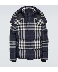 Burberry - Check Puffer Jacket - Lyst