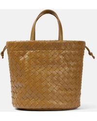 Bottega Veneta - Castello Small Leather Bucket Bag - Lyst
