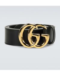 Gucci - Cintura in pelle nera con fibbia logo - Lyst