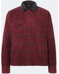 RRL - Plaid Cotton Corduroy Overshirt - Lyst
