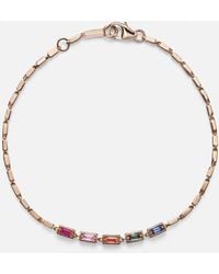 Suzanne Kalan - Block-Chain Mini 18Kt Rose Bangle With Sapphires - Lyst
