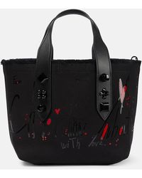 Christian Louboutin - Frangibus Small Canvas & Leather Tote - Lyst