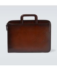 Berluti - Lift Ii Scritto Leather Briefcase - Lyst